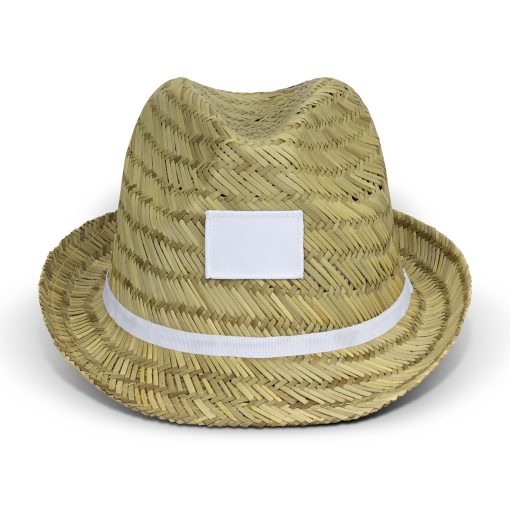 Classic Straw Fedora Hat - Image 3